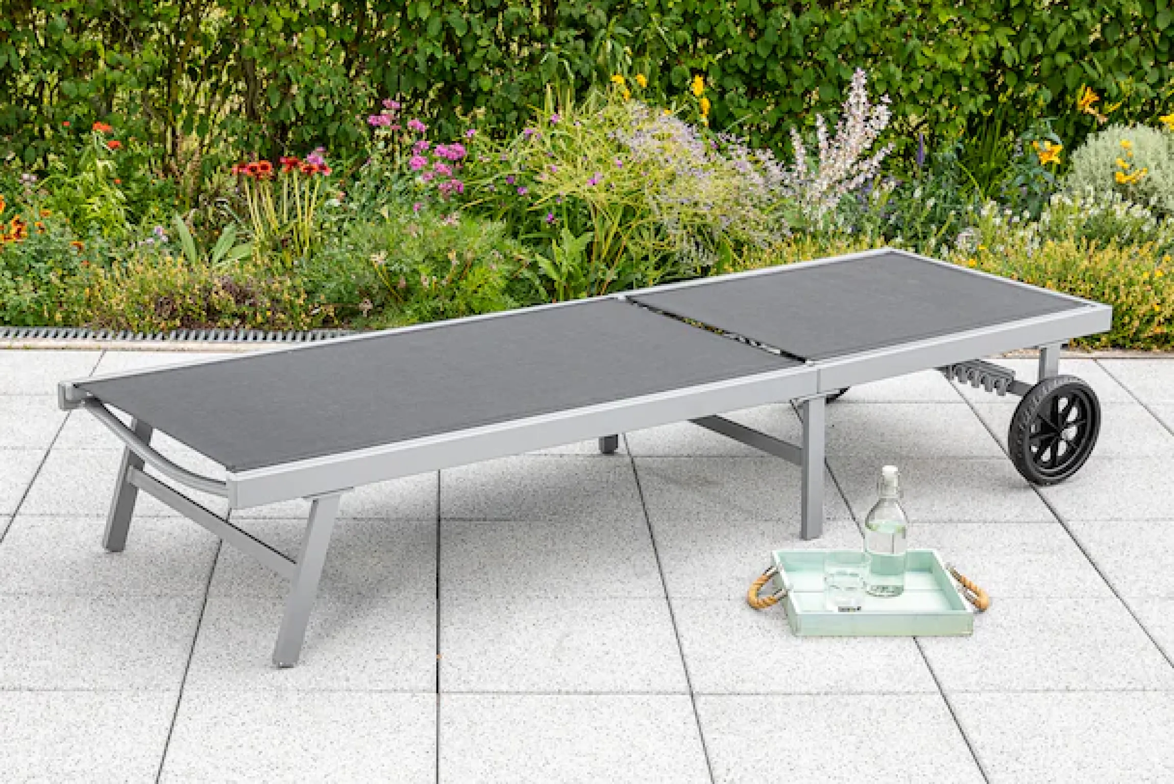 MERXX Gartenliege Alu/Textil, verstellbar