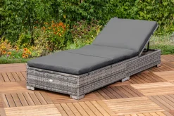 MERXX Gartenliege »TOPSELLER!« pulverbeschichteter Stahl, Polyrattan, verstellbar