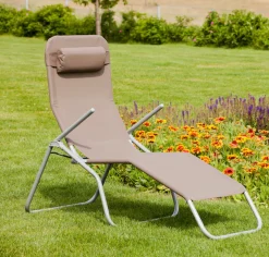 MERXX Gartenliege »XXL« Stahl/Textil, inkl. Kopfkissen