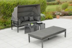 MERXX Gartenlounge-Set »Argos Insel« 3er Set, aus Aluminium, mit 2 Beistelltischen, inkl. Zierkissen