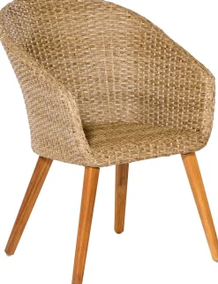 MERXX Gartenstuhl »Arrone« (Set) 2 Stk.2er Set, Alu/Polyrattan/Akazie, beige, inkl. Auflage