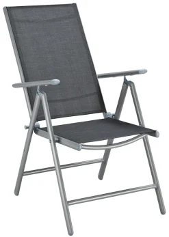 MERXX Gartenstuhl »Lima« (Set) 2 Stk.2er Set, Alu/Textil, verstellbar, schwarz