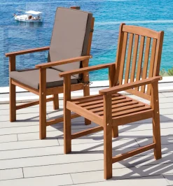 MERXX Gartenstuhl »Montana« (Set) 2 Stk.2er Set, Alu/Textil, braun, inkl. Auflage