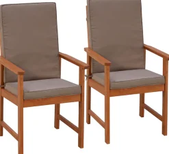 MERXX Gartenstuhl »Montana« (Set) 2 Stk.2er Set, Alu/Textil, braun, inkl. Auflage