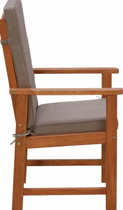 MERXX Gartenstuhl »Montana« (Set) 2 Stk.2er Set, Alu/Textil, braun, inkl. Auflage