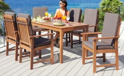 MERXX Gartenstuhl »Montana« (Set) 2 Stk.2er Set, Alu/Textil, braun, inkl. Auflage