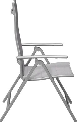 MERXX Gartenstuhl »Taviano« (Set) 2 Stk.2er Set, Alu/Textil, verstellbar, silber