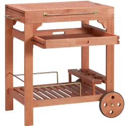 MERXX Servierwagen »Multifunktion« Eukalyptusholz, 70-140x50 cm, ausziehbar