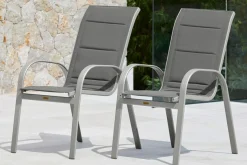 MERXX Stapelstuhl »Amalfi Deluxe« (Set) 2 Stk.2er Set, Alu/Textil, stapelbar