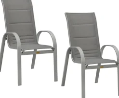 MERXX Stapelstuhl »Amalfi Deluxe« (Set) 2 Stk.2er Set, Alu/Textil, stapelbar