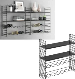 Metaltex Wandregal »Tomado Regal« 1 Stk. tlg. für 12 Weinflaschen