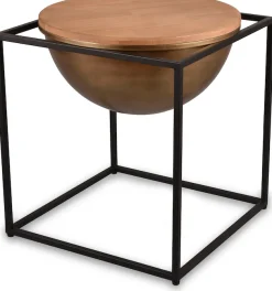 MIRRORS AND MORE Beistelltisch »Celli« 1 Stk. tlg. Kombination aus Holz und Metall