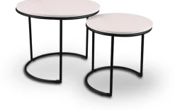 MIRRORS AND MORE Beistelltisch »Doreen« Set,Kombination aus Holz und Metall