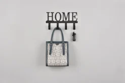 MIRRORS AND MORE Garderobe »Nelly« 1 Stk. tlg. Home Schriftzug mit 4 Haken