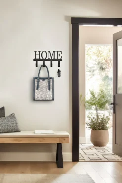 MIRRORS AND MORE Garderobe »Nelly« 1 Stk. tlg. Home Schriftzug mit 4 Haken