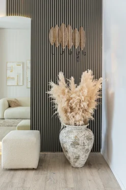 MIRRORS AND MORE Wandgarderobe »Alma« 1 Stk. tlg. Blatt-Design mit 5 Haken aus Metall
