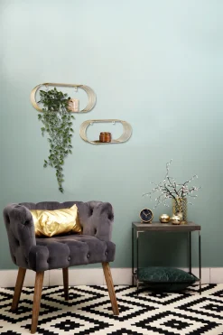 MIRRORS AND MORE Wandregal »Joyce« Set, 2 Stk. tlg. Mit Metallstreben, Wandmontage