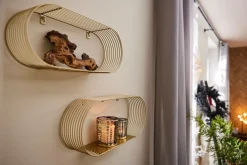 MIRRORS AND MORE Wandregal »Joyce« Set, 2 Stk. tlg. Mit Metallstreben, Wandmontage
