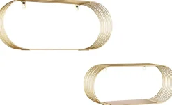 MIRRORS AND MORE Wandregal »Joyce« Set, 2 Stk. tlg. Mit Metallstreben, Wandmontage
