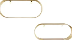 MIRRORS AND MORE Wandregal »Joyce« Set, 2 Stk. tlg. Mit Metallstreben, Wandmontage