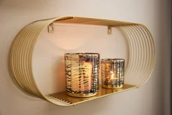 MIRRORS AND MORE Wandregal »Joyce« Set, 2 Stk. tlg. Mit Metallstreben, Wandmontage