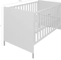 Mäusbacher Babybett Metallfüße, Metallgriffe