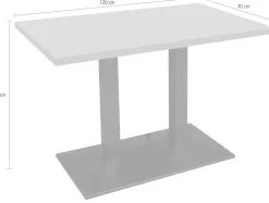 Mäusbacher Bistrotisch »Big Bistro Metall« Doppelsäulengestell, eckige Platte BHT 120x75x70 cm