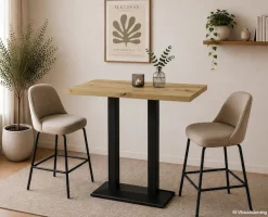 Mäusbacher Bistrotisch »Big Bistro Metall« Doppelsäulengestell, eckige Platte BHT 120x105x70 cm