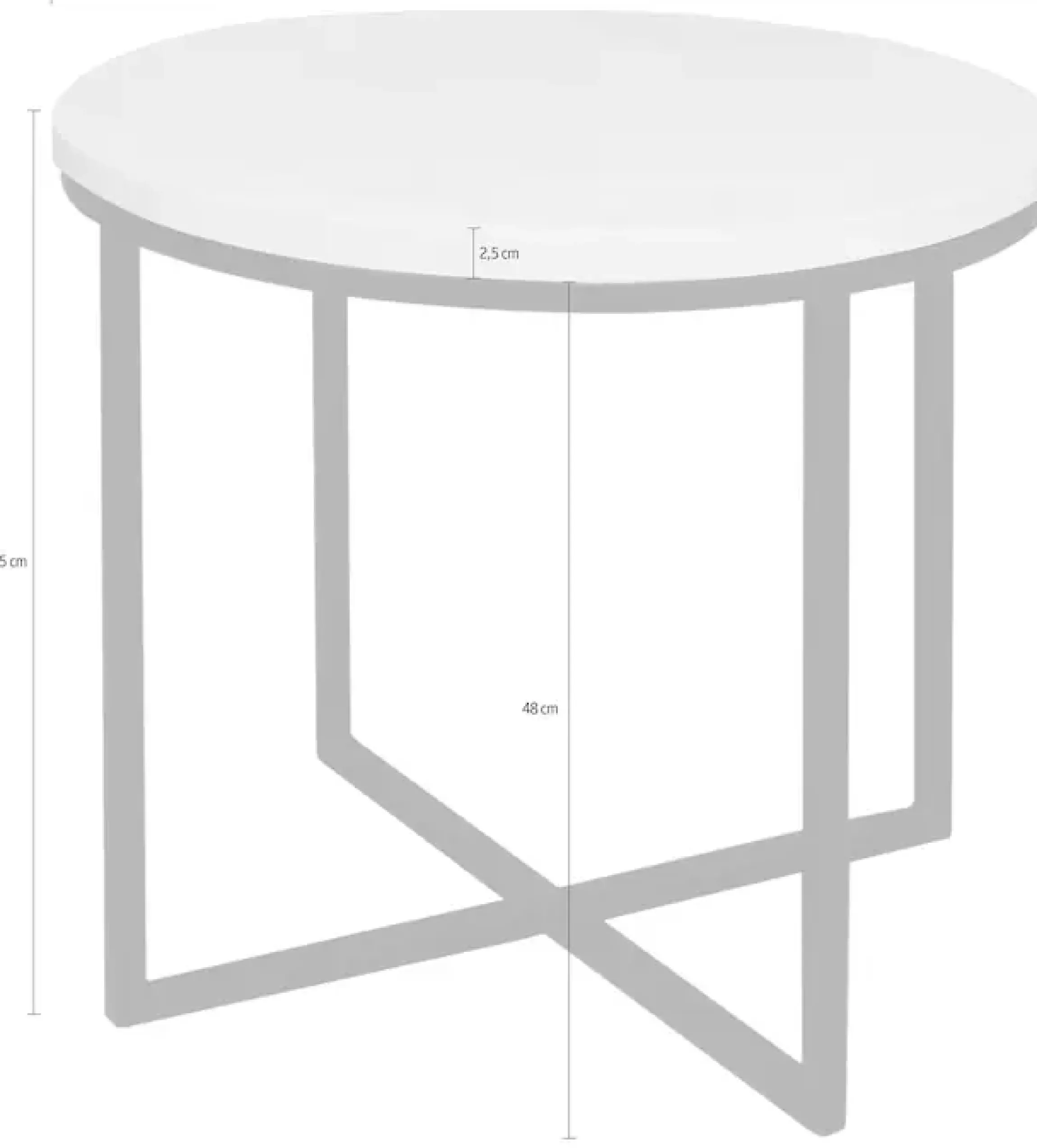 Mäusbacher Couchtisch »Couchtisch rund« Couchtisch rund Durchmesser 60cm, Metallgestell