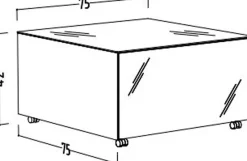 Mäusbacher Couchtisch »Nova« Couchtisch auf Rollen BHT 75/42/75 cm mit 1 Schublade, 1 offenes Fach