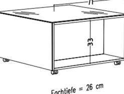 Mäusbacher Couchtisch »Nova« Couchtisch auf Rollen BHT 75/42/75 cm mit 1 Schublade, 1 offenes Fach
