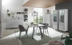 Mäusbacher Esstisch »Imola« OTTOs Choice Tisch,Mäusbacher Esstisch, Breite 160 cm, mit Glasoberplatte, 4 Metallfüße