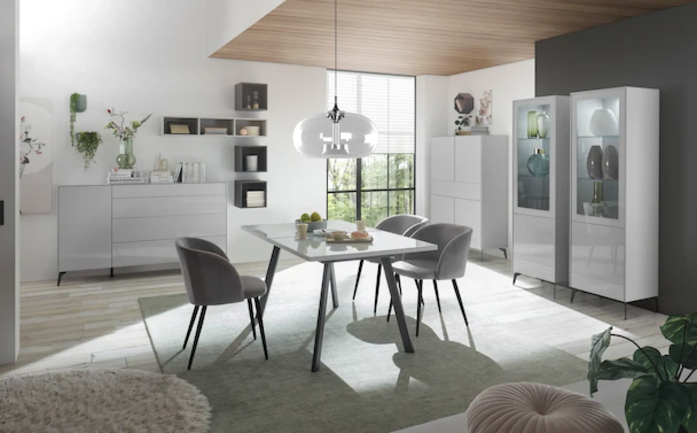Mäusbacher Esstisch »Imola« OTTOs Choice Tisch,Mäusbacher Esstisch, Breite 160 cm, mit Glasoberplatte, 4 Metallfüße