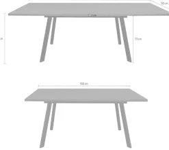 Mäusbacher Esstisch »Imola« OTTOs Choice Tisch,Mäusbacher Esstisch, Breite 160 cm, mit Glasoberplatte, 4 Metallfüße