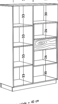 Mäusbacher Highboard B/H/T: 103x151x45, inkl. Beleuchtung