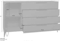 Mäusbacher Highboard »Bonnie« Highboard mit Drahtgestell