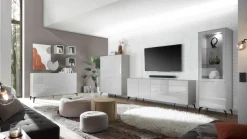 Mäusbacher Highboard »Imola« Mäusbacher Highboard, Breite 121 cm, mit Glasfront und Glasoberplatte