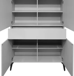 Mäusbacher Highboard »Imola« Mäusbacher Highboard, Breite 121 cm, mit Glasfront und Glasoberplatte