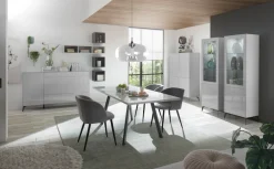 Mäusbacher Highboard »Imola« Mäusbacher Highboard, Breite 121 cm, mit Glasfront und Glasoberplatte