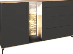Mäusbacher Kommode Faro Sideboard B 169 cm, inkl. Beleuchtung, Push to open, Metallfüße