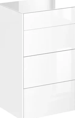 Mäusbacher Kommode Kommode BHT 52/89/42 cm, Push to open, Front+Oberplatte=Glas