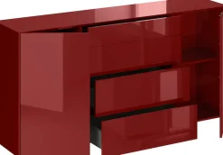 Mäusbacher Kommode Kommode BHT 179/89/42 cm, Push to open, Front+Oberplatte=Glas