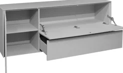 Mäusbacher Lowboard »Imola« Mäusbacher Lowboard, mit Glasfront und Glasoberplatte, 1 Schublade