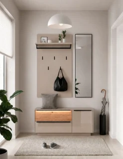 Mäusbacher Schuhschrank »Nova Garderobe« inkl. Metallschuhkörbe undGriffbeleuchtung BHT 107 x 110 x 32 cm