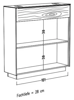 Mäusbacher Schuhschrank »Nova Garderobe« inkl. Metallschuhkörbe undGriffbeleuchtung BHT 107 x 110 x 32 cm