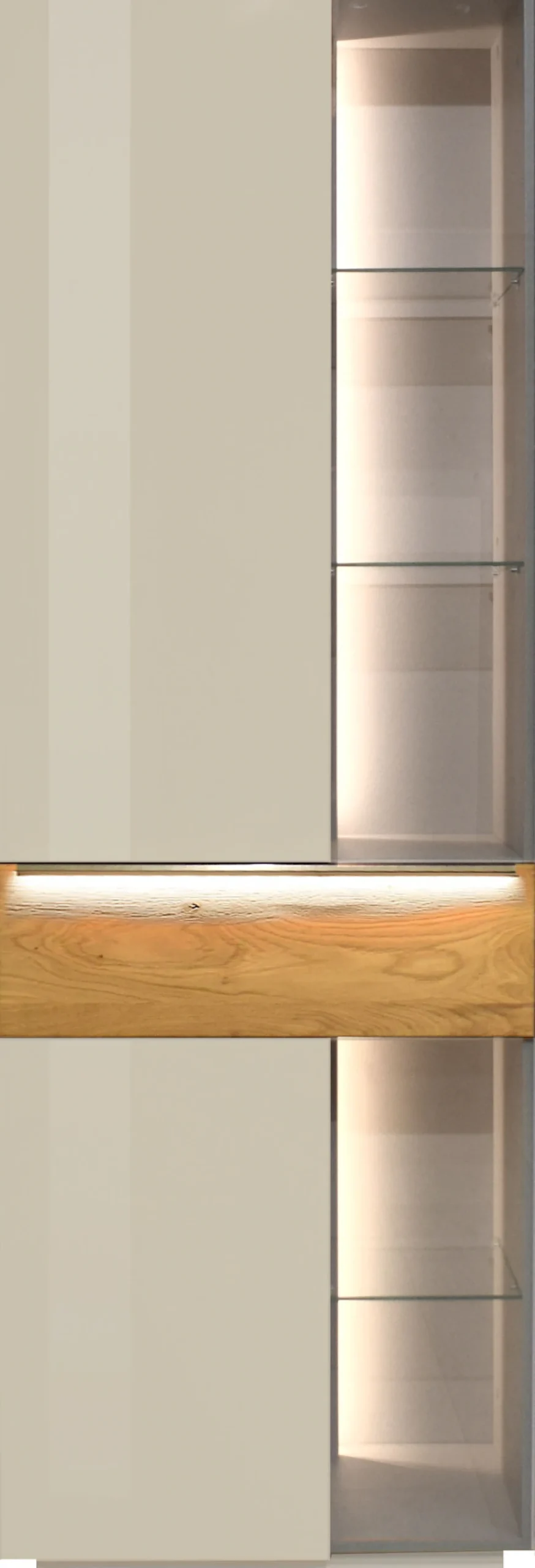 Mäusbacher Standvitrine »Nova« Standvitrine, BHT67/197/42 cm, inkl. Griffbeleuchtung, Türdämpfung