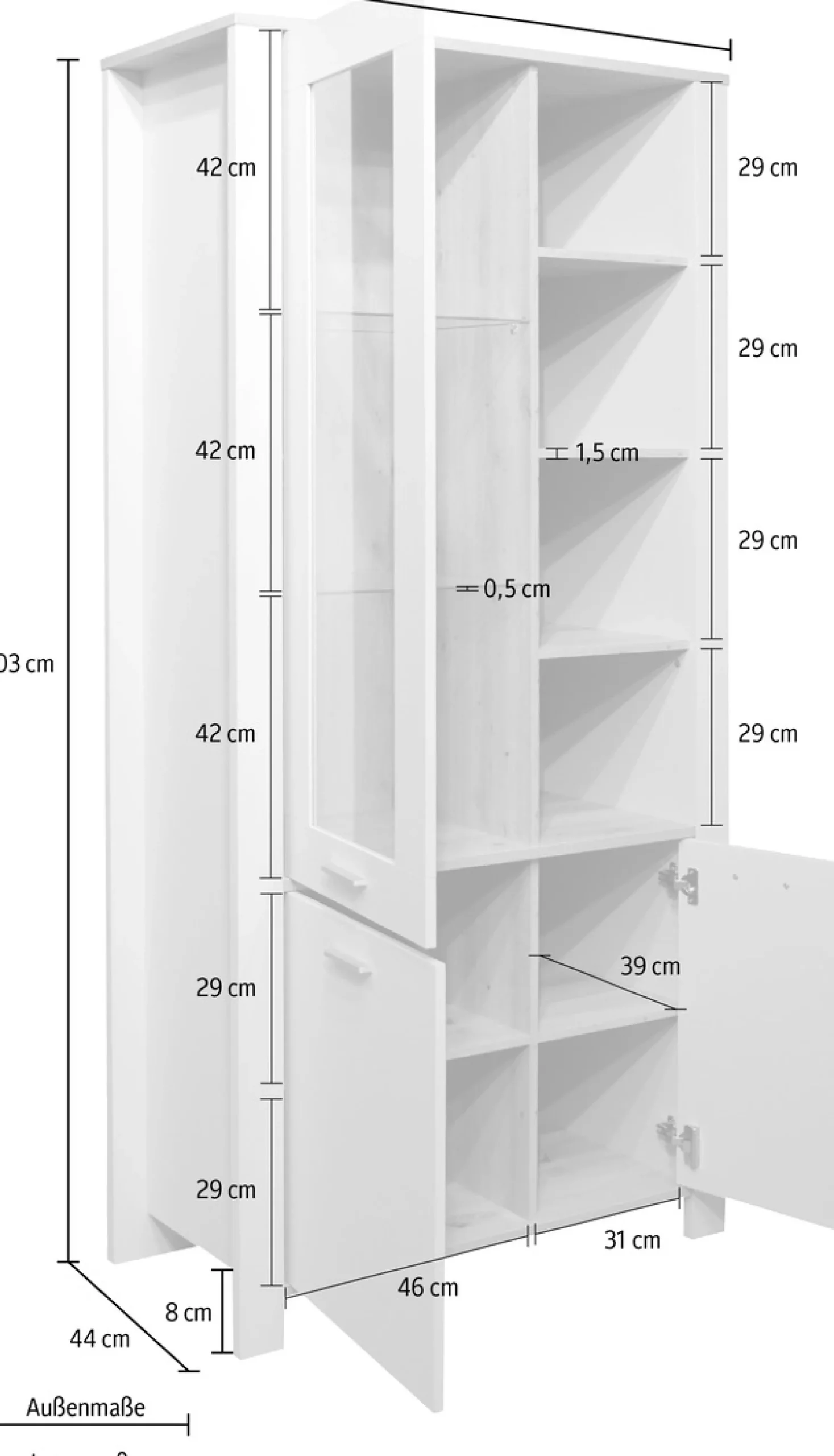 Mäusbacher Vitrine »Nele« Höhe 203 cm