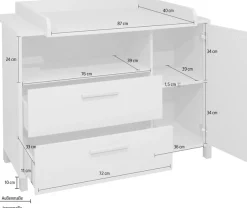 Mäusbacher Wickelkommode »Olivia« bis 40 kg Wickelkommode Breite 