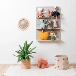 MUSTERKIND® Wandregal »Wall of Friends, warmgrau/natur«