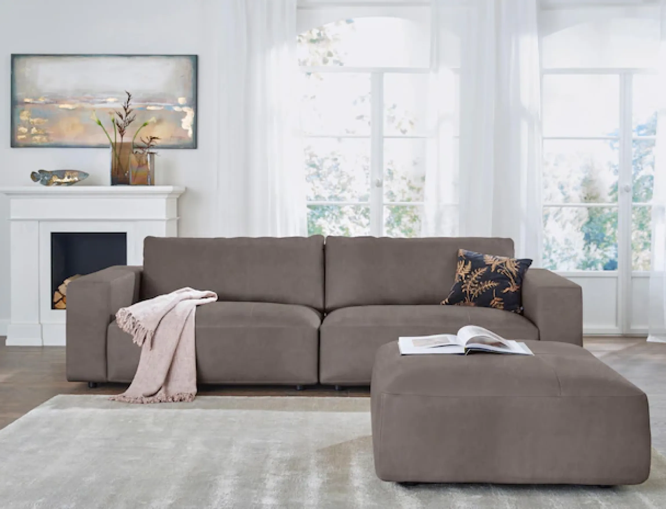 Musterring Big-Sofa »LUCIA Mega Sofa, zeitlos, bequem, Breite 292cm, Kontrastnähte« in vielen Qualitäten und 4 unterschiedlichen Nähten, 3-Sitzer